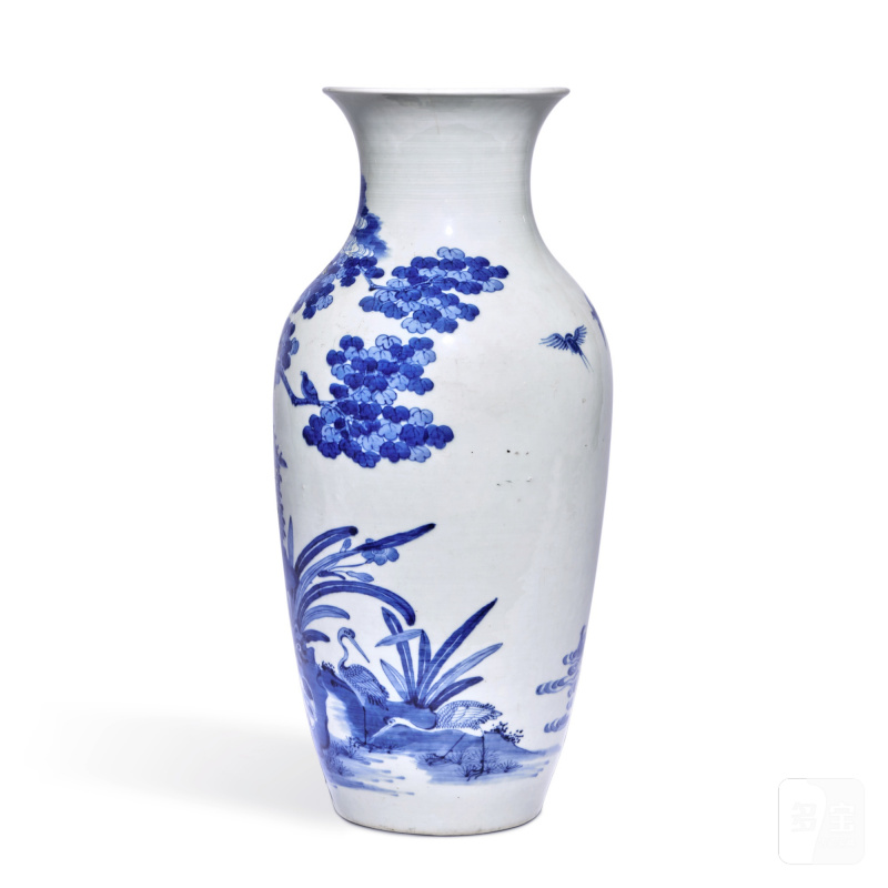 清十九世紀 青花鳳凰紋瓶 - 图2
